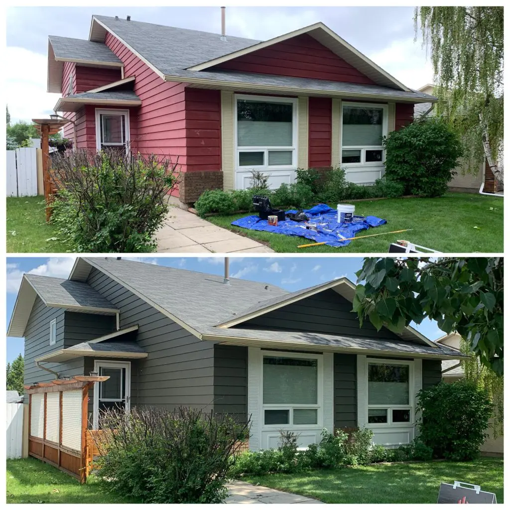 Exterior of a house with vinyl siding