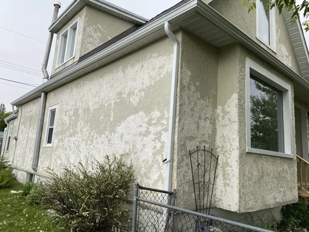 Exterior damage to house