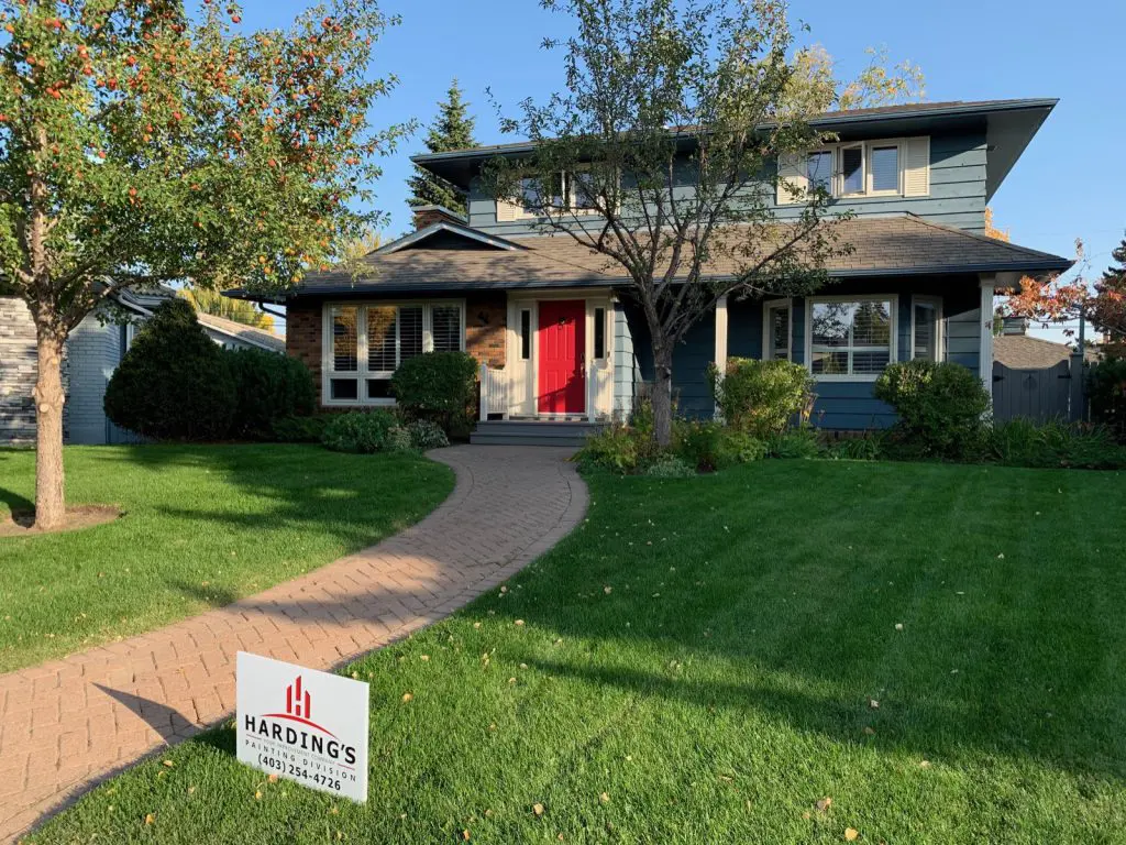 Exterior of newly painted house