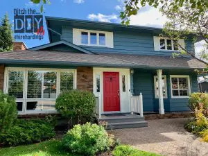 Exterior of house with fresh coat of paint