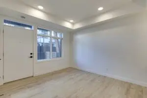 Freshly painted walls in an empty room