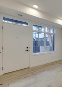 Freshly painted walls in an empty room
