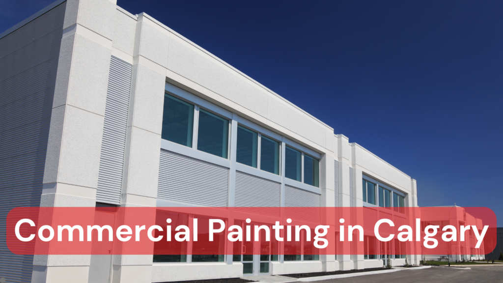 Freshly painted commercial office building in Calgary