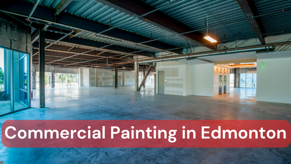 A freshly painted commercial space in Edmonton