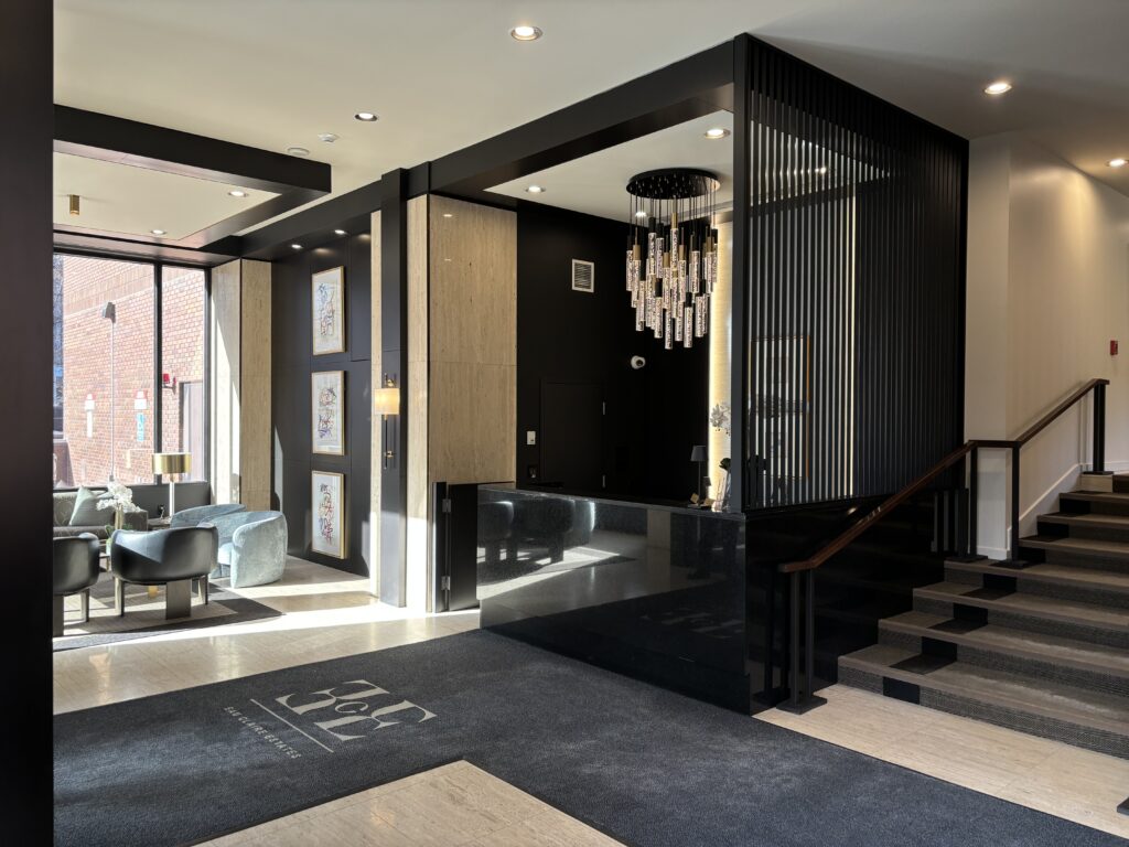 beautiful painting in a calgary condominium common area by harding's painting