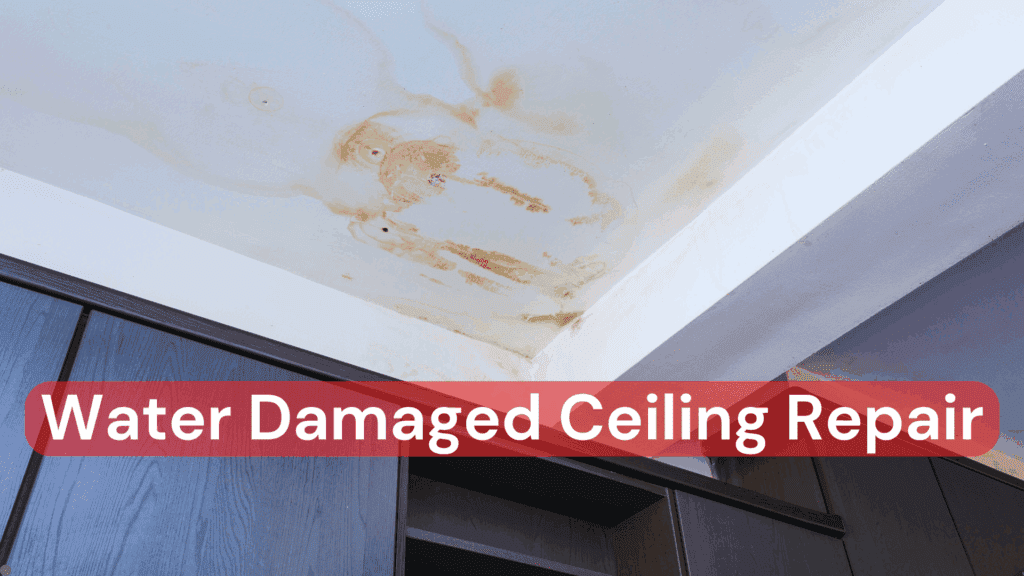 A water damaged ceiling in need of repair