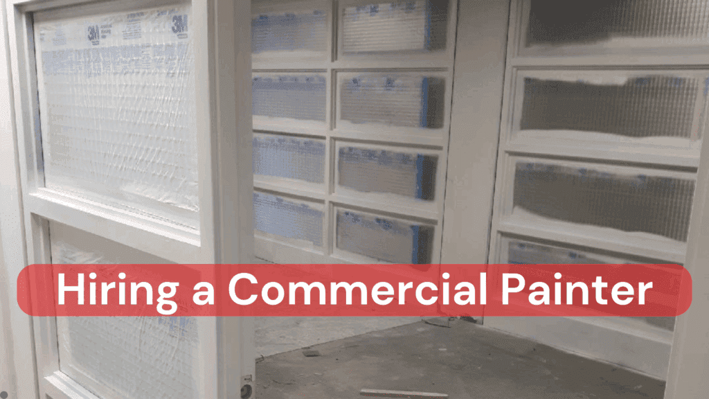 An office space that has been painted by a commercial painter