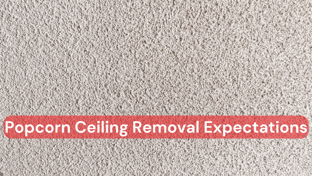 A close of a popcorn ceiling that needs removal.