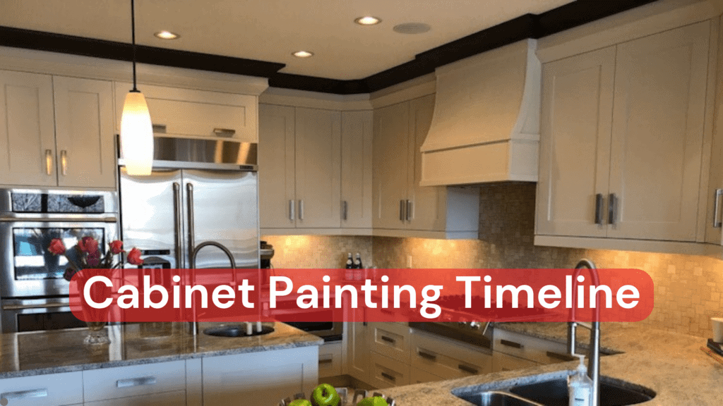 A kitchen after a fresh cabinet painting service