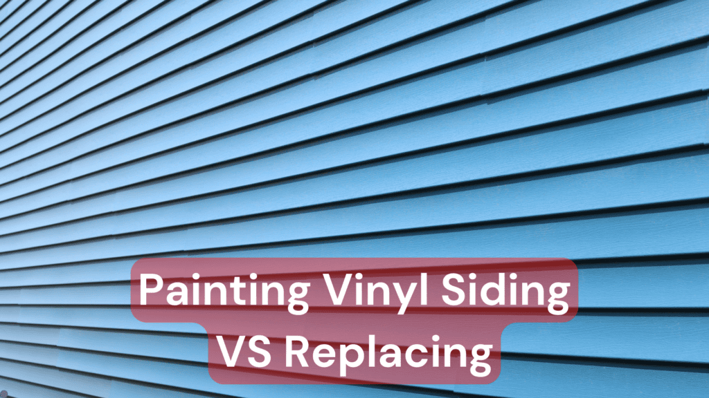 Freshly painting vinyl cladding in a sky blue colour