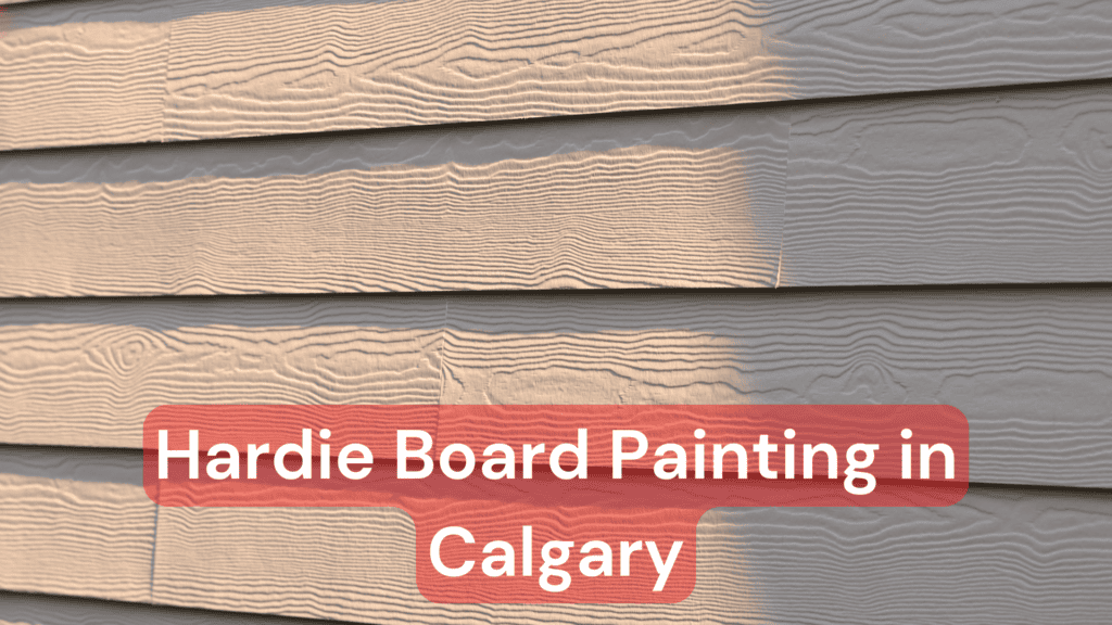 Close-up of Hardie Board siding painted in a neutral color, showcasing professional exterior painting and renovation work for curb appeal.