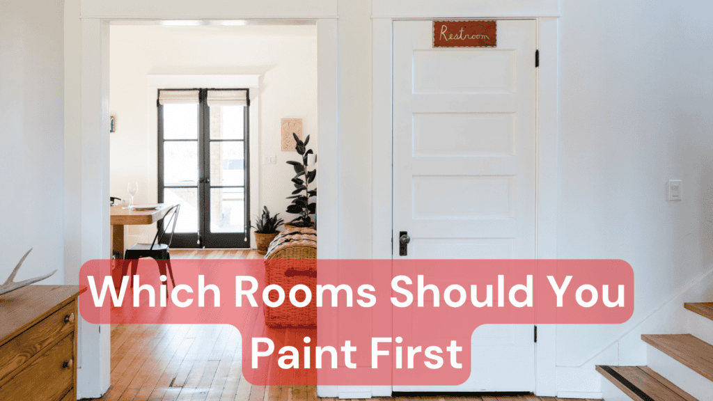 An interior of a house with freshly painted white walls
